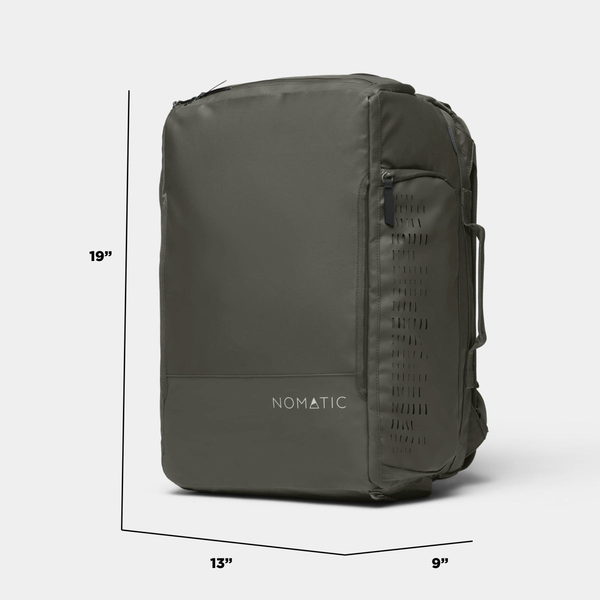 NOMATIC Travel Bag 30L specifications and dimensions graphic