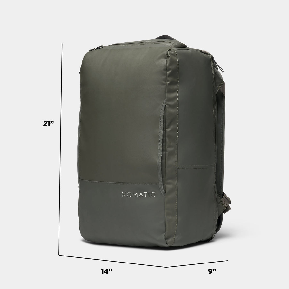 NOMATIC Travel Bag 40L specifications and dimensions graphic