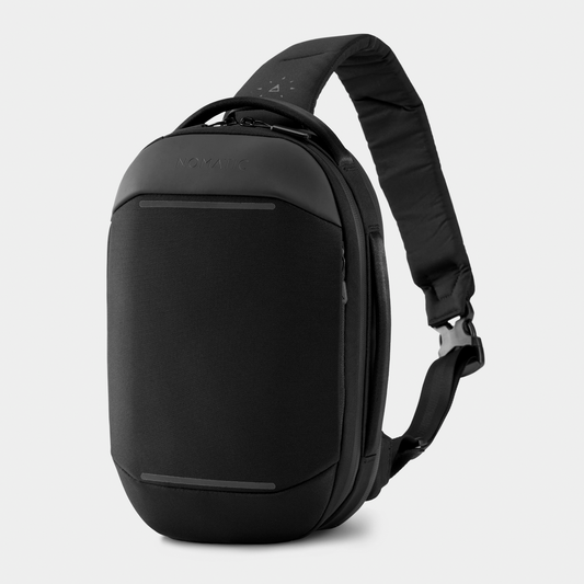 NOMATIC Navigator Sling 6L black sling bag shown from the front at an angle